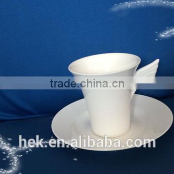 220cc factory wholesale ceramic angel Bone China Cup&Saucer