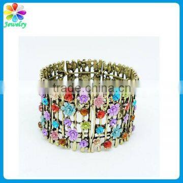 Multi Layers Gothic Punk Style Beaded Women Lady Brand Rose Gold Bracelet photo-6