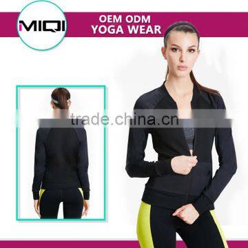 wholesale OEM or ODM new designs warm up fitness wear women fashion jacket