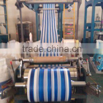 HDPE blue+white striped bags 12mic