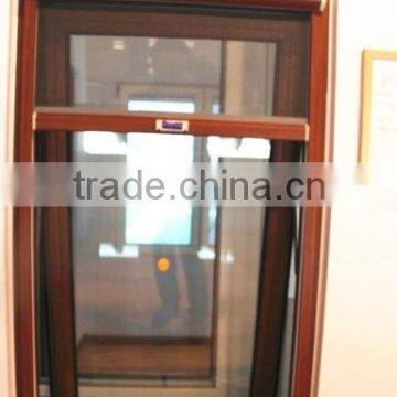 Italian style wood aluminum composite fixed and awning invisible fly screen window