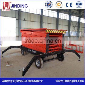 4 Wheels Hydraulic Towable Scissor Lift Platform Equipment for Sale photo-6