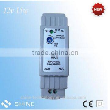 Factory direct din rail power supply/ transformer/ driver with CE RoHS 15w 30w 60w 100w 12vdc 24vdc output