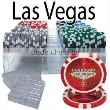 200pc Las Vegas Poker Chip Set with Acrylic Case