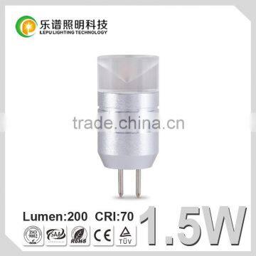 super brightness high power 1.5watt smd dimmable g4 led 12v ac with ce& rohs