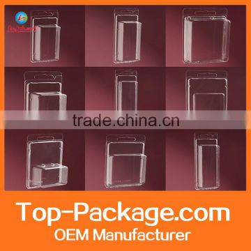 2016 wholesale plastic clamshell blister packaging with printed cardboard