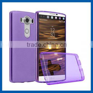 C&T Ultra-thin Silicone Back Cover Clear Plain TPU Rubber Skin Case for LG V10