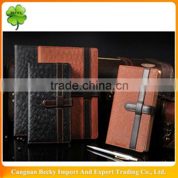 New colorful cover decorative pu leather writing notepad manufacturer for office or student