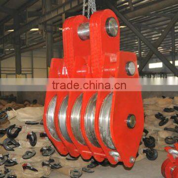 Drop Forged Hardware Alloy Steel/carbon Steel Lifting Hoist Five Wheel Close Ring Type Steel Lifting Hoist Pulley Block photo-4