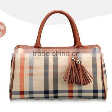 china brand bag korea women color stripe tote bag duffel bag drop shipping service