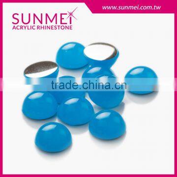 SUNMEI Free Sample Water Blue Accessories Acrylic Flat Shoes Stone