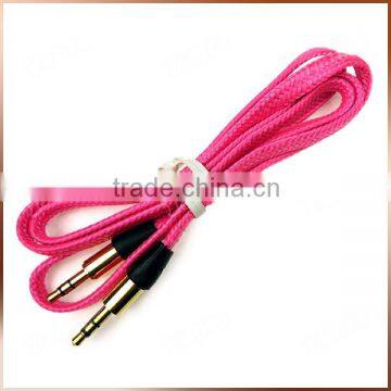 120cm Male To Male Shoelace Flat Braided 3.5mm Audio Cable photo-3