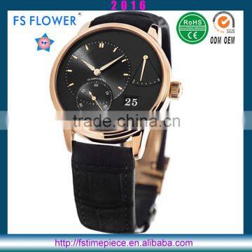 FS FLOWER - High Grade Class Watch Men's Leather Strap Mulit-Function Watch Custom Logo ODM/Oem Watch