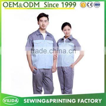 New Design High Quality Factory Working Uniform Summer Short Sleeves Durable Worker Unifrom