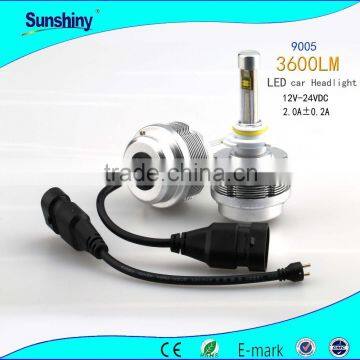 3600lms high lumen,automotive led headlamps h4 led car 9005 9006 H7 H8 H11 H16 H4 led headlight