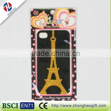 2016 new crystal tower diamond mobile phone sticker