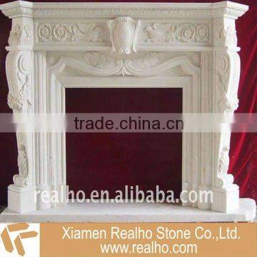 natural stone fireplace