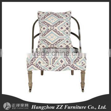 European style round iron back restoring ancient cloth art sofa