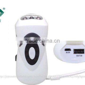 emergency mini radio flashlight with USB phone charge