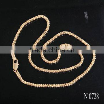 18K Gold Plated 18" Artificial Necklace Jewelry photo-3