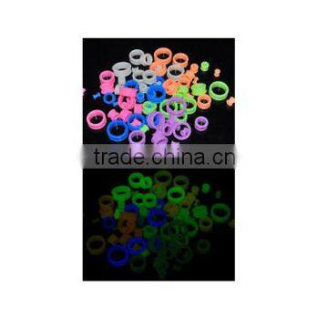 different color glow in the dark ear tunnel piercing jewelrys