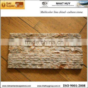 Multicolor marble line chiseled - wall cladding 1