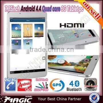 7.85 inch Android 4.4 Quad core IPS 1024*768 pixels Tablet PC
