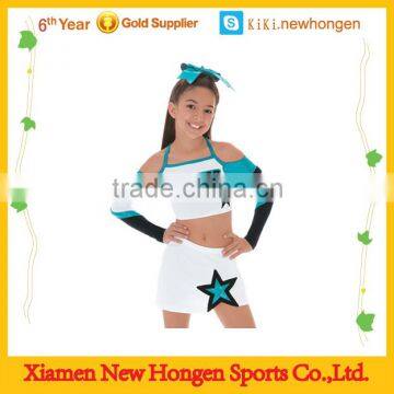 Wholesale fashion tank top spandex cheerleading uniforms for young girl