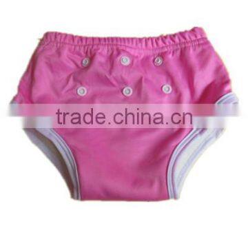 Wholesale!!!plain pink color baby training pants with PLY PUL outer layer and bamboo inner