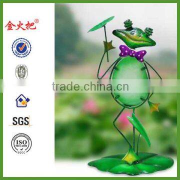 Outdoor metal frog garden ornaments