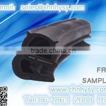 Soft rectangular glass window, windshield, marine hatch glazing rubber seal strip