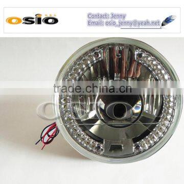 7 inch Round BMC CRYSTAL GLASS LED HALO RING WITH LENS 12V/24V Auto Halogen Semi Sealed Beam Auto Halogen Lamp