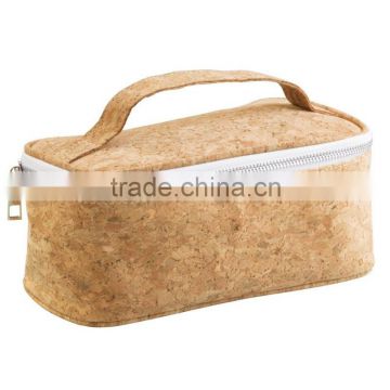 Boshiho natural wood color cork fabric bag make up case