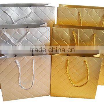 gold silver color paper gift bag