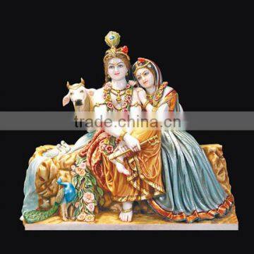 marble jugal radha krishna statue