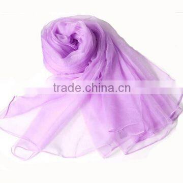 15PKSK08 2015 solid colour 100% real georgette scarf silk