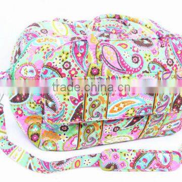 Z103 QUILTED COTTON DIAPER BAG MOMMY BAG TRAVEL BAG Washable Diaper Bag