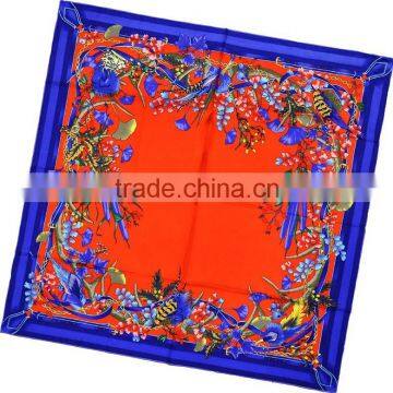 Free Sample Wholesale Silk Twill Square Scarves 1027-2 Factory Direct in China