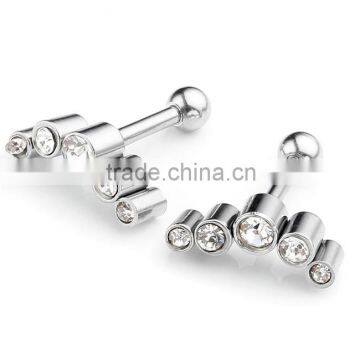 Surgical stainless steel fresh tunnel plugs earring ear cartilage fashion initial earrings jewelry fashion earrings