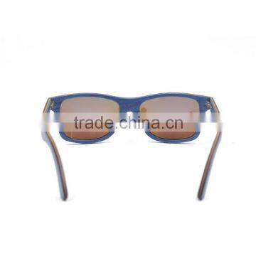 Blue Lens Wooden Fishing Eyewear Colorful Wooden Sunglasses for Women
