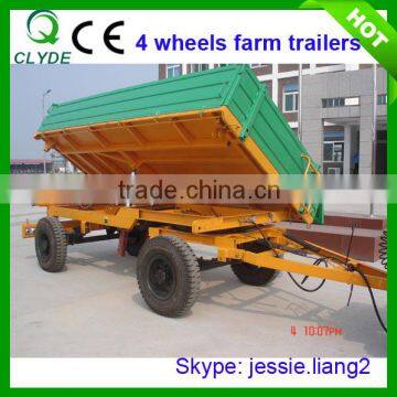 Double Axle Dump Trailer 7 Ton Farm Tipping Trailer for Tractor