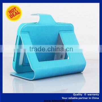 For 10 inch tablet pc silicone case,PU Leather Contrast Flip Case Cover