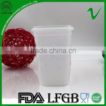 PP Disposable Square White Empty Food Plastic Container With Silk Screen Printing photo-3