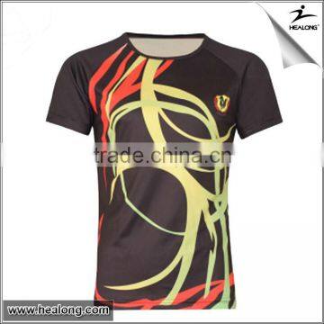 100% polyester O neck short sleeves sublimation t shirts design