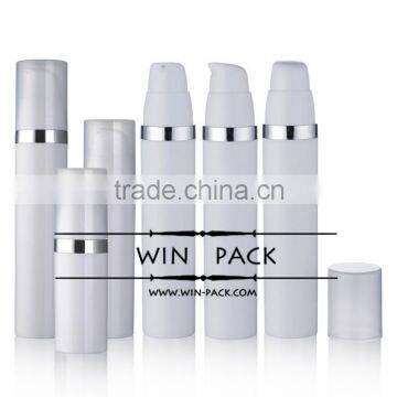 WY0118 classic PP bottle with shiny silver ring, cosmetic airless bottle