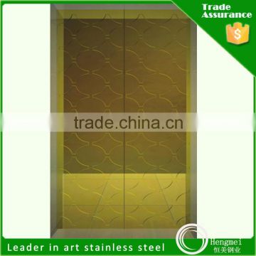 kitchen supplier cold rolled etched titanium coated etching stainless steel sheet for elevator door