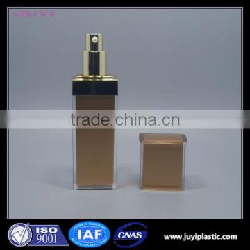 luxury 15ml 30ml 50ml square cosmetic bottle with lotion pump acrylic cosmetic lotion bottle packaging