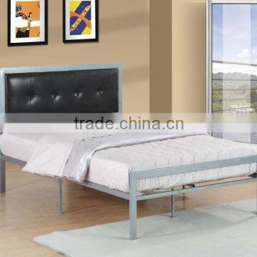 Hot sale simple design leather Metal bed