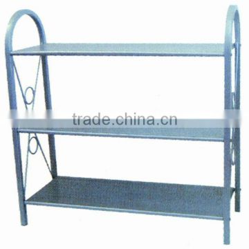 Three-layer stainless steel shoe rack