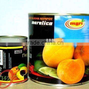 Canned fresh apricots in syrup manufacturer